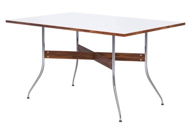 Orta yüzyıl dikdörtgen yemek masası. 3d render