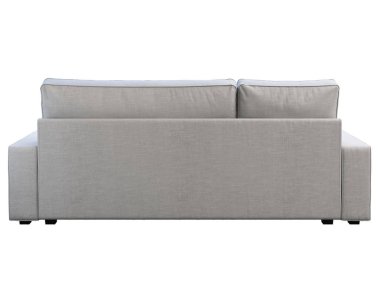 Şezlonglu modern beyaz kumaş kanepe. 3d render