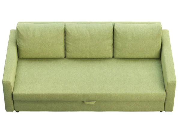 Modern sötétszürke szövet kanapé hintával Lounge. 3D-renderelés — Stock Fotó
