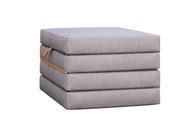 Kumaş katlanır yatak koltuk bölümü. 3d render