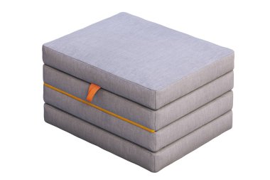 Kumaş katlanır yatak koltuk bölümü. 3d render