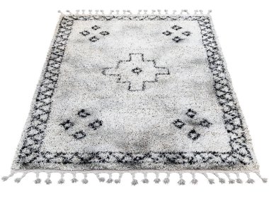 Etnik desenli İskandinav halısı. 3d render