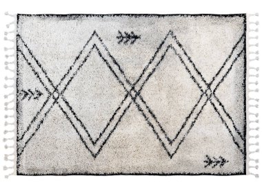 Etnik desenli İskandinav halısı. 3d render