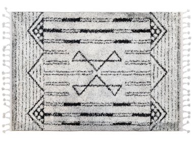 Etnik desenli İskandinav halısı. 3d render