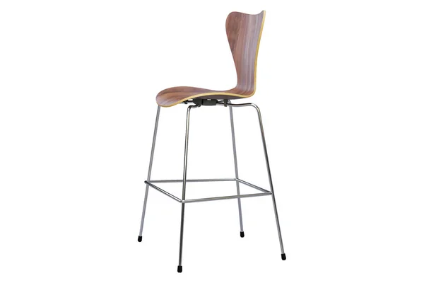 Tabouret de bar moderne avec pieds en métal. 3d rendu — Photo