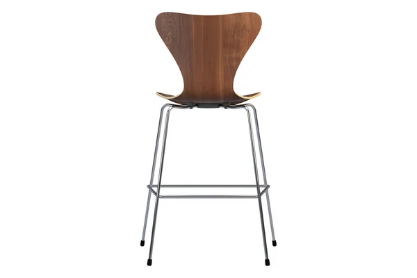 Modern barstol med metallben. 3D-återgivning — Stockfoto