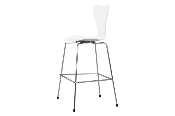 Nowoczesny stołek barowy z metalowymi nogami. 3d renderowanie — Zdjęcie stockowe