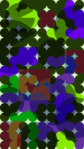 Contexte Abstrait Des Éléments Ronds Élément Vert Clair Foncé — Image vectorielle