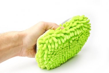 el arabalar için beyaz bir arka plan üzerinde şık sünger