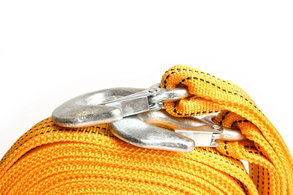 Rope tow rope for cars on a white background — Stock Photo, Image