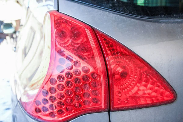 Stylowy, piękny latarnia światła auto tło — Zdjęcie stockowe