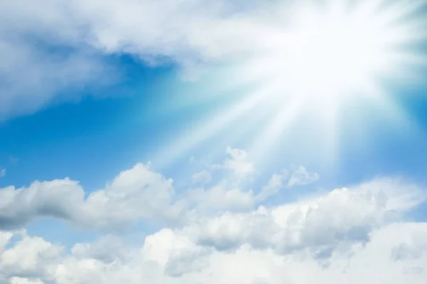 Fantastic soft white clouds against blue sky — Stock Photo, Image