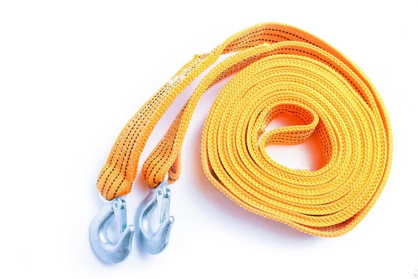 Rope tow rope for cars on a white background — Stock Photo, Image