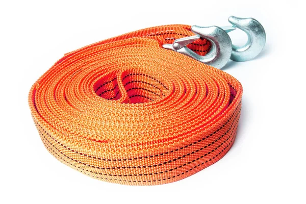 Rope tow rope for cars on a white background — Stock Photo, Image