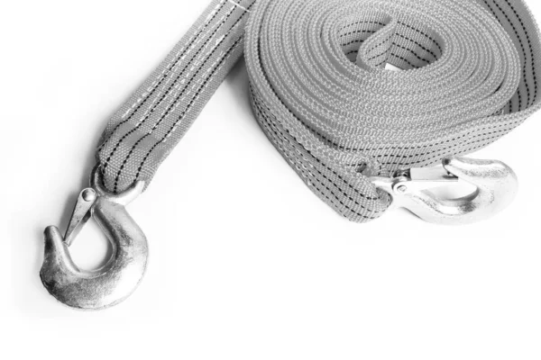 Rope tow rope for cars on a white background — Stock Photo, Image