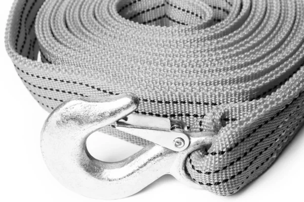 Мотузка буксирна мотузка для автомобілів на білому тлі — стокове фото
