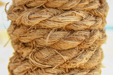 Havalı güzel halat arka planda deniz doğada