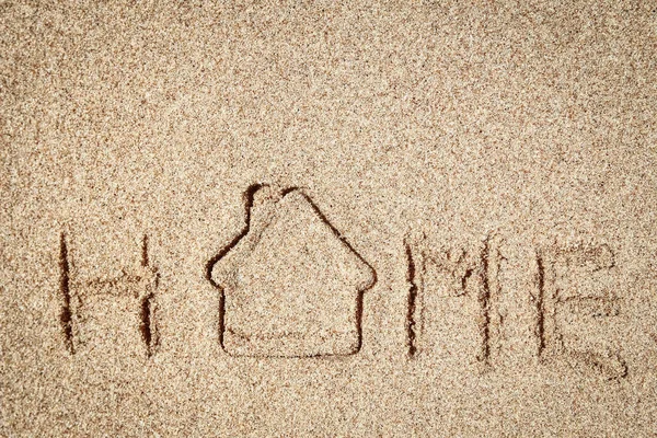 Disegni elegantemente belli su sfondo di sabbia in natura — Foto Stock