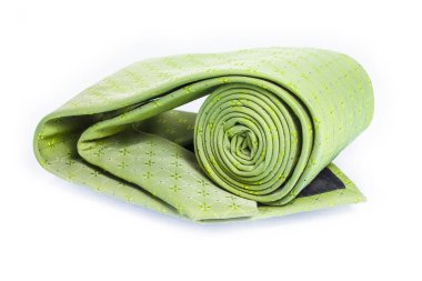 Beyaz arka planda güzel bir kravat işi