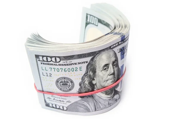 Business dollar pengar på vit bakgrund — Stockfoto