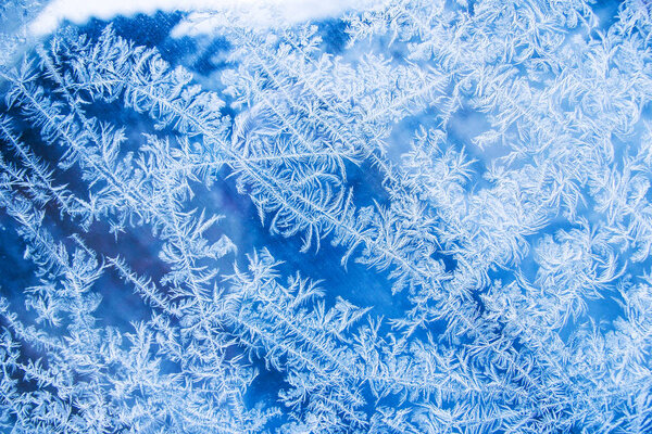 frost on the glass background