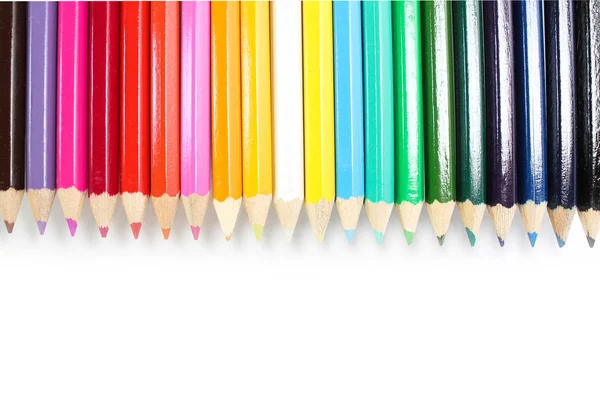 Colored pencils for drawing on a white background — Stock Photo, Image