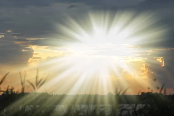 Beautiful blue sky with the sea on nature — Stock Photo, Image