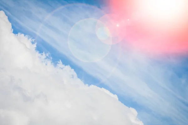Mooie Blauwe Wolken Hemel Achtergrond Aard Van Het Park — Stockfoto