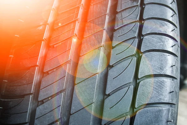 Car tires and wheels for auto background — Stock Photo, Image