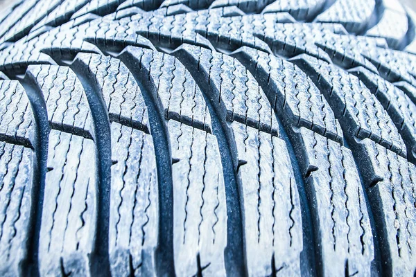 Car tires and wheels for auto background — Stock Photo, Image