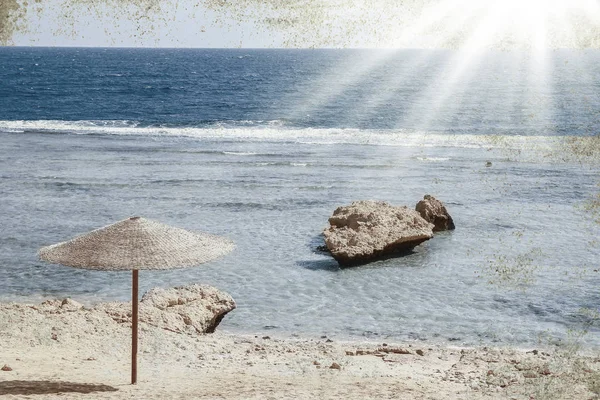 Belles vacances sur la côte de la mer dans le fond du lan — Photo