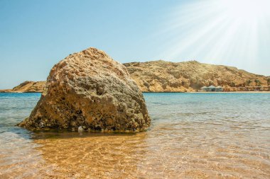 Doğanın arka planında güzel deniz kıyısı tatili