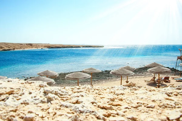 stock image Beautiful seashore vacation on nature landscape background