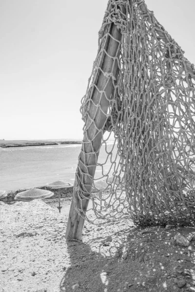 Stijlvol mooi hek op zee landschap achtergrond — Stockfoto