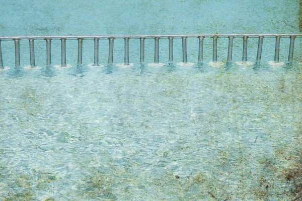 Old photo beautiful swimming pool at the seaside hotel in park b — Stock Photo, Image