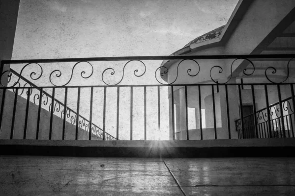 오래된 사진 아름다운 원형 계단 배경 — 스톡 사진