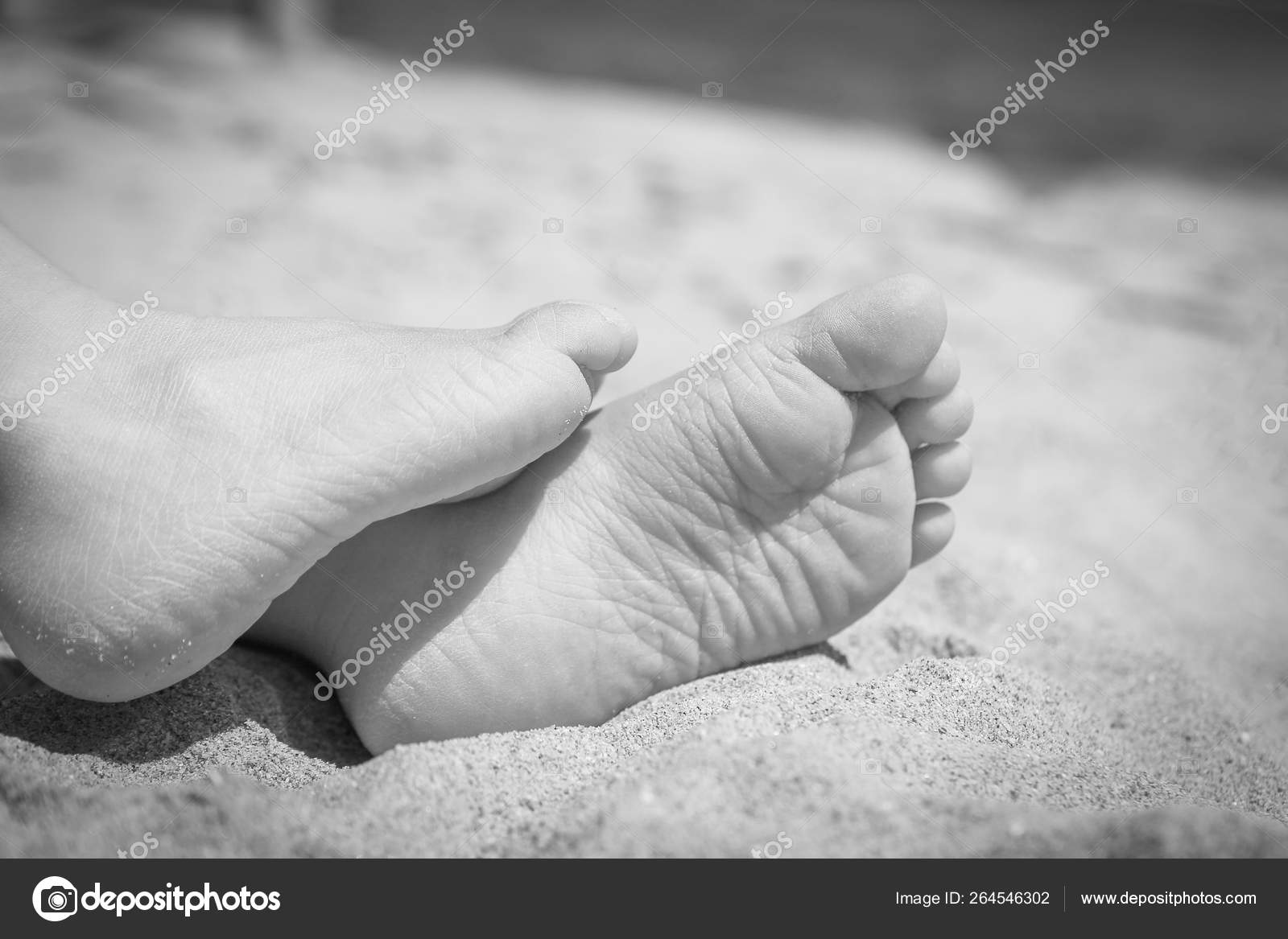 Beautiful Traces With Feet On Sea Nature Background Stock Photo C Kostia777 264546302 https depositphotos com 264546302 stock photo beautiful traces with feet on html