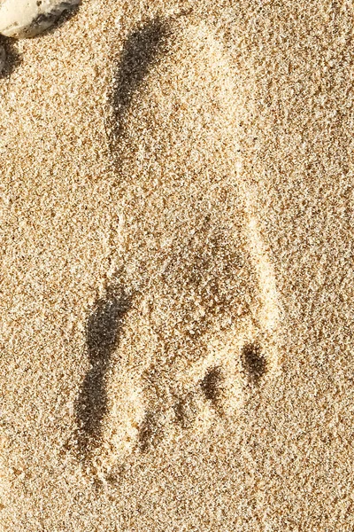 Hermosas huellas en la arena mar naturaleza fondo — Foto de Stock