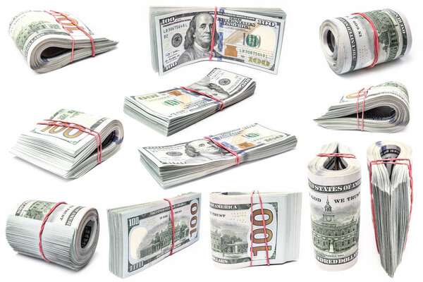business dollar money on white background