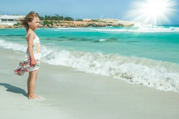 Bambino Felice Piscina Mare — Foto Stock