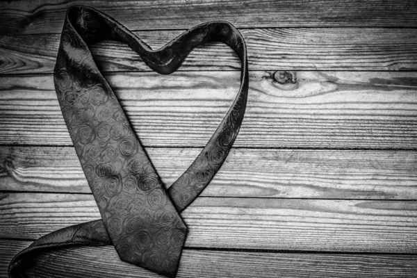 Glad Alla hjärtans dag semester kärlek och manlig slips ram bakgrund — Stockfoto