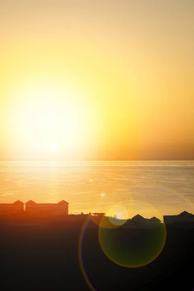 Beautiful early sunset on the sea background — Stock Photo, Image