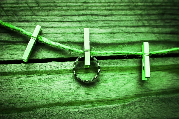 Kolíčky a den lásky — Stock fotografie