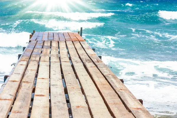 Beautiful marina on nature shore of the sea background — Stock Photo, Image