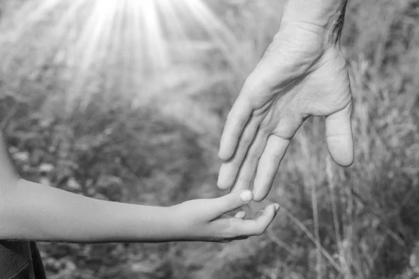 beautiful hands outdoors in a park