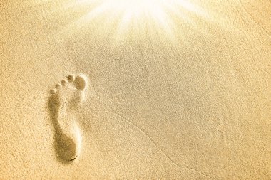 doğa backgrou denize yakın kumda güzel ayak izleri