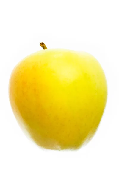 Een prachtige groene appel op een witte achtergrond — Stockfoto