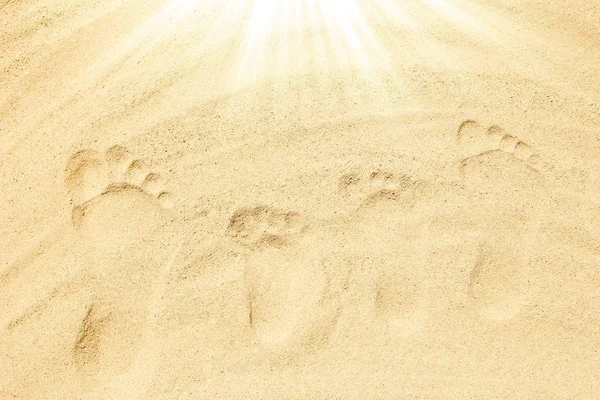 Beautiful drawing on the sand of the sea background — Stock Photo, Image