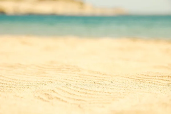 Beau dessin sur le sable du fond de la mer — Photo