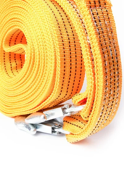 Rope tow rope for cars on a white background — Stock Photo, Image